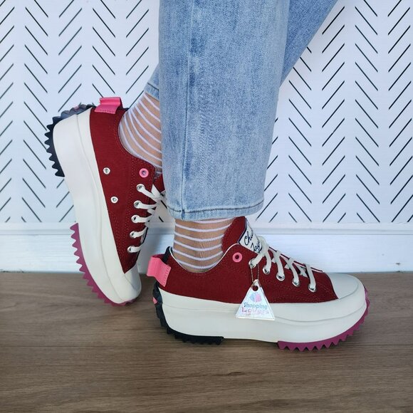 ❤️Converse Run Star Hike Platform Color Pop 9.5 Women Shoes Sneaker Red A14272C - Picture 1 of 12